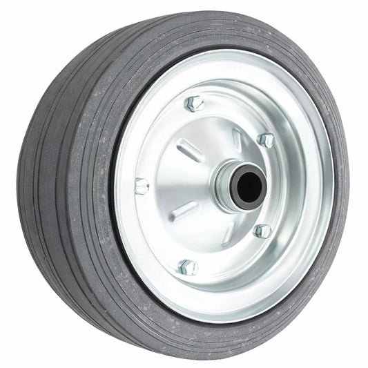 Ersatzrad Ø250 mm – Graues, nicht abfärbendes Vollgummi Industrierad für Transportwagen, Code: 90S