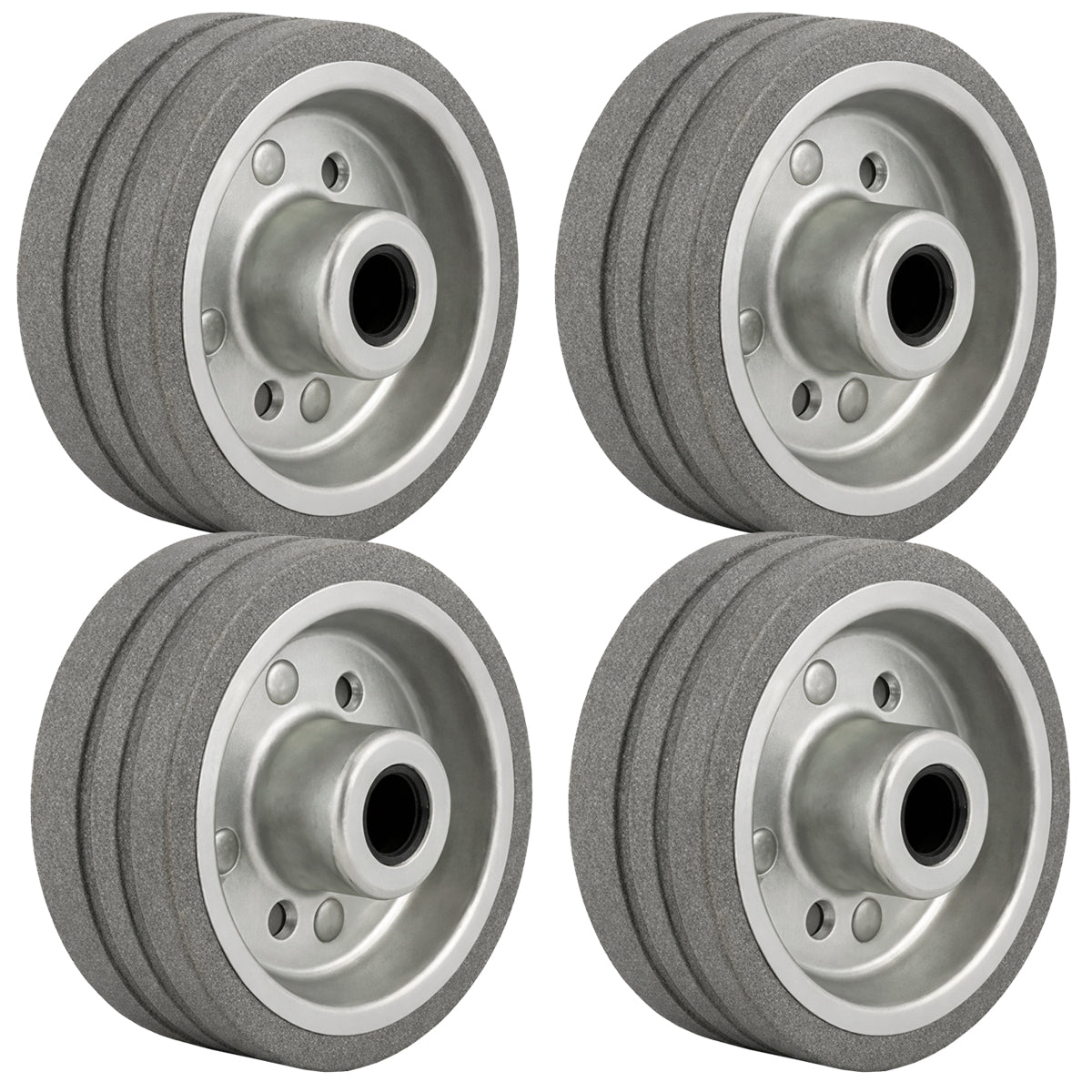 Ersatzrad Ø80 mm – Graues, nicht abfärbendes Vollgummi Industrierad für Transportwagen, Code: 1S