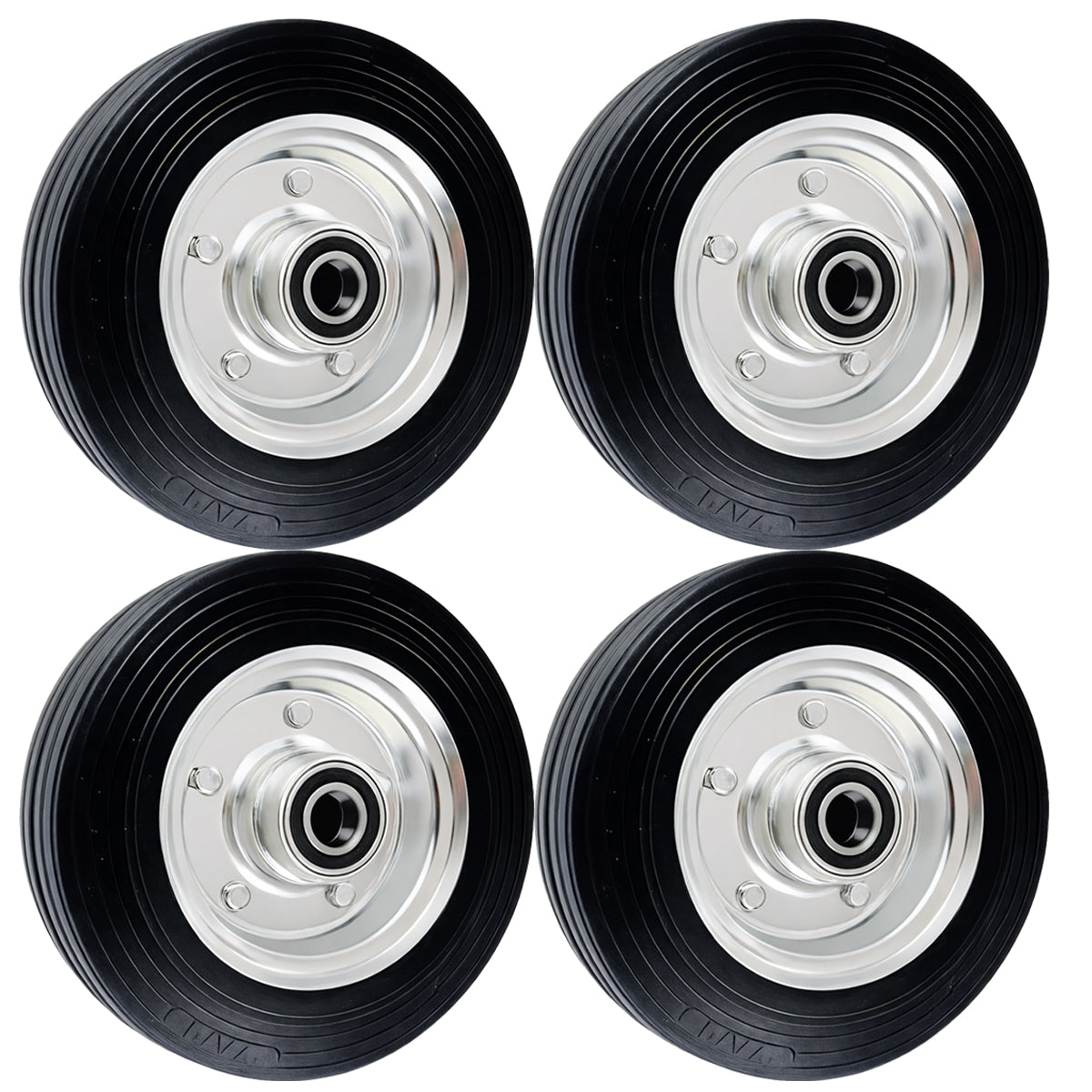 Ersatzrad Ø200 mm – Vollgummi Industrierad mit Kugellager für Transportwagen, Code: 60NLL