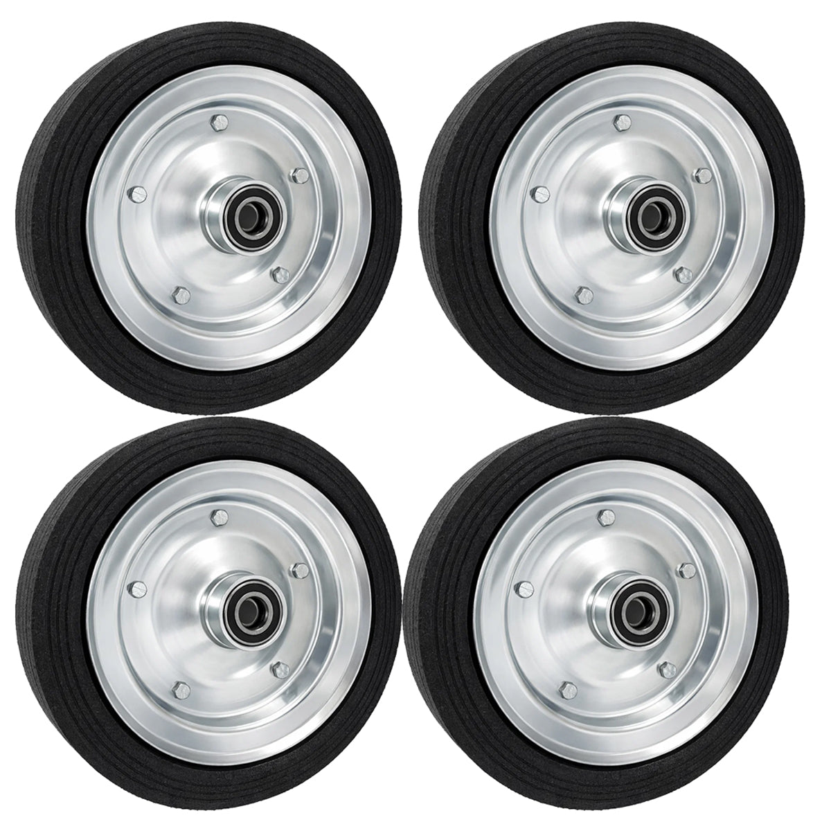 Ersatzrad Ø250 mm – Vollgummi Industrierad mit Kugellager für Transportwagen, Code: 90LL