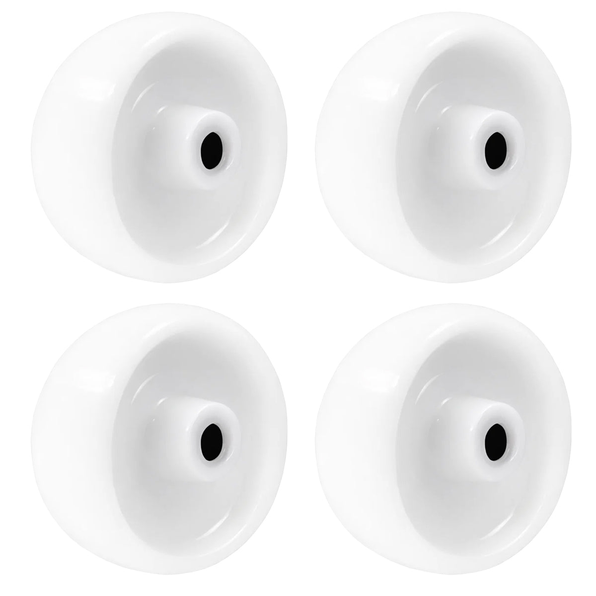 Transportrad Ø125 mm – Weißes Polyamidrad für Wagen, Code: 20B