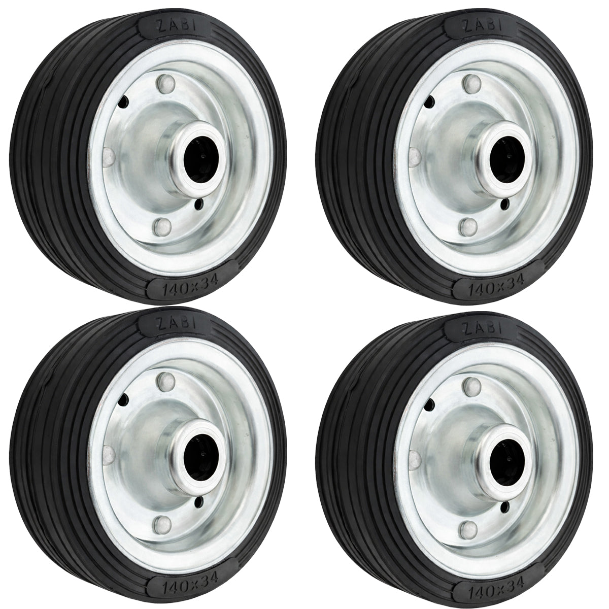 Ersatzrad Ø140 mm – Vollgummi Industrierad für Transportwagen, Code: 30