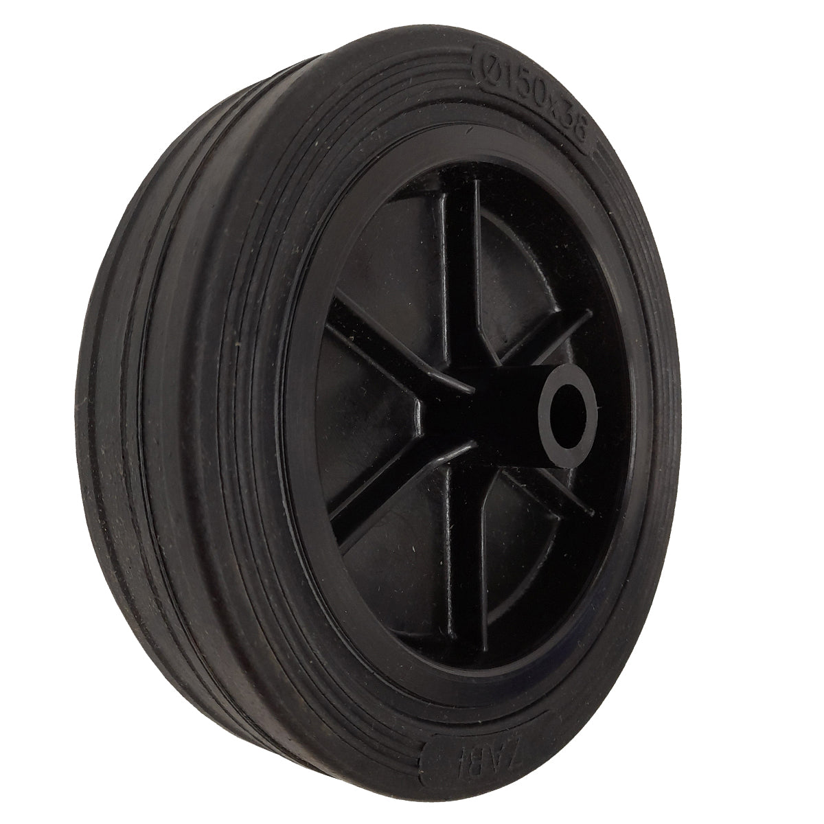 Rasenmäherrad 150 mm – Universal Ersatzrad aus Vollgummi für Rasenmäher, Code: K150