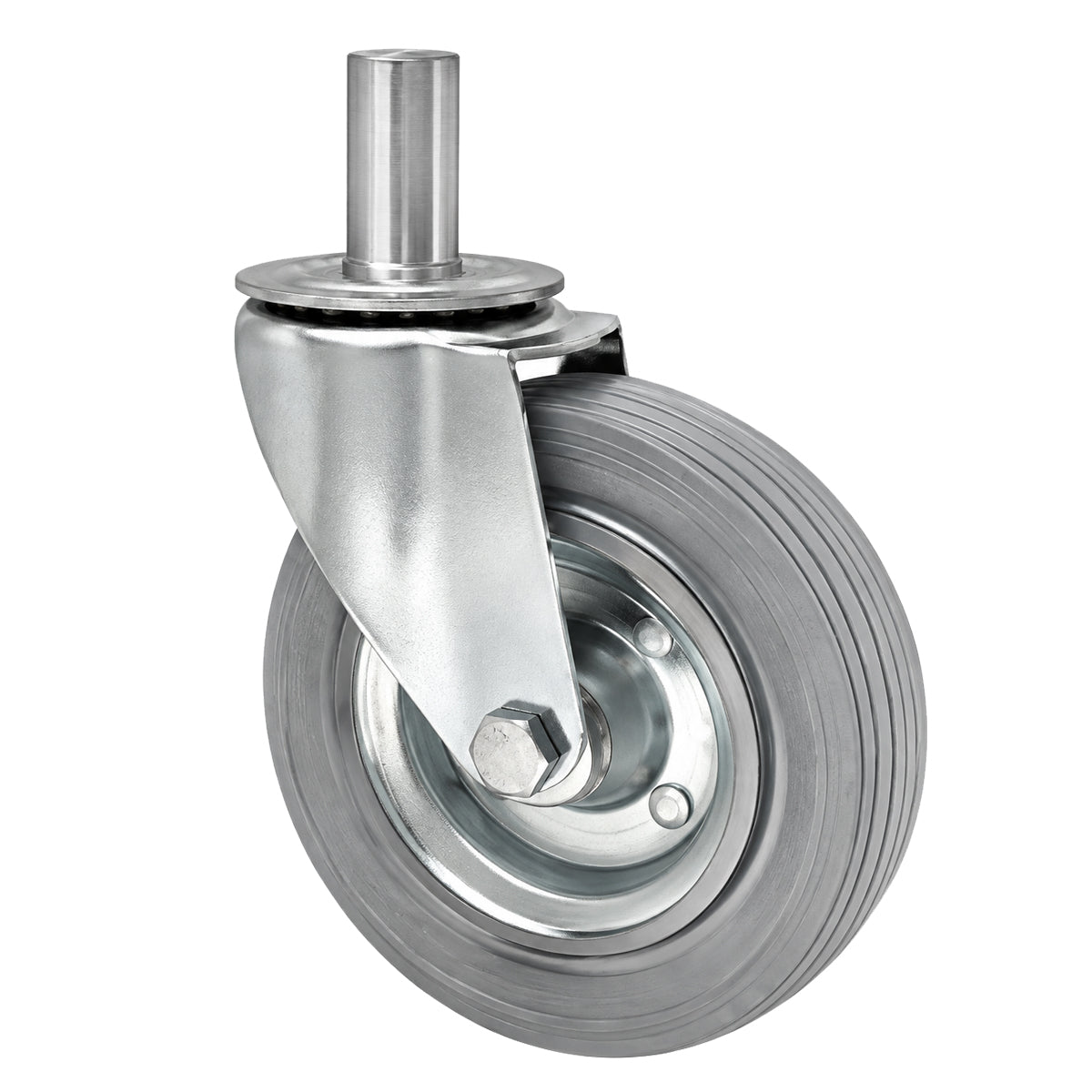 Metall-Gummiräder mit Befestigungsstift Lenkrollen  Ø180 mm Code: 54S*32