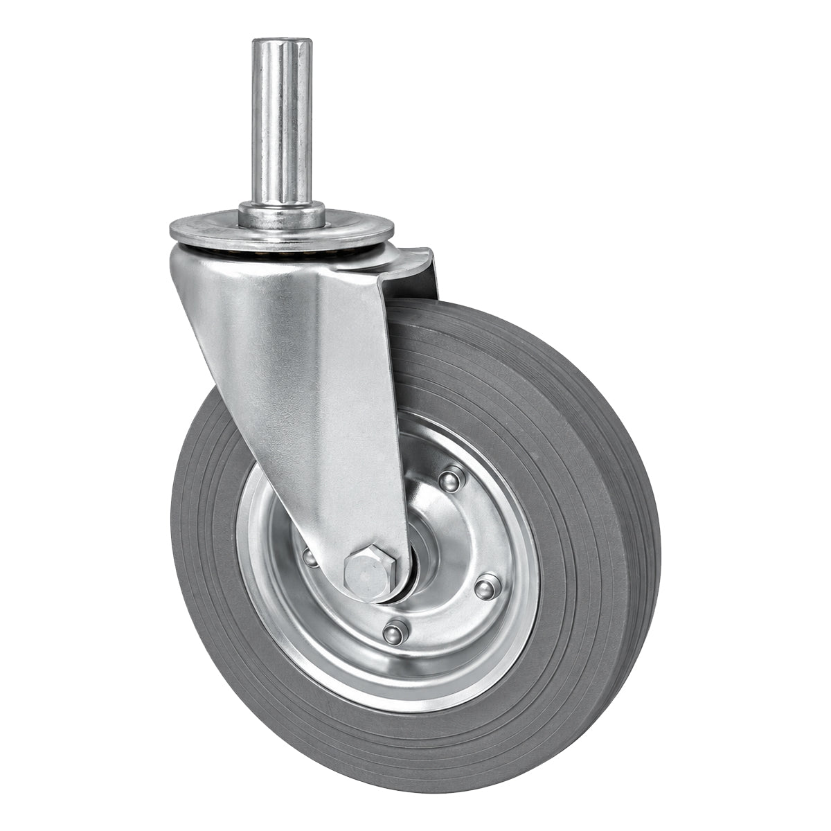 Metall-Gummiräder mit Befestigungsstift Lenkrollen  Ø200 mm Code: 64NS*28