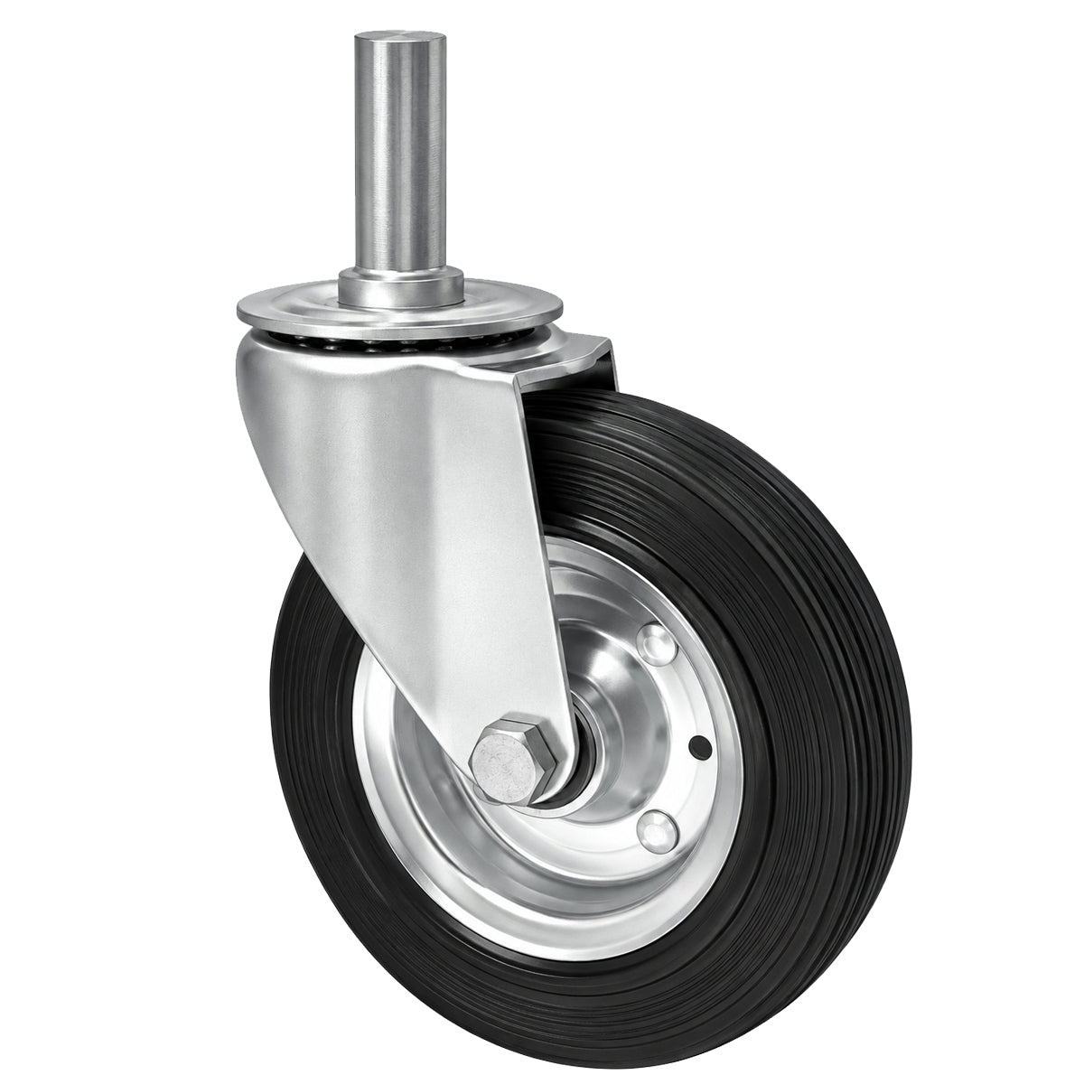 Metall-Gummiräder mit Befestigungsstift Lenkrollen  Ø180 mm Code: 54*25