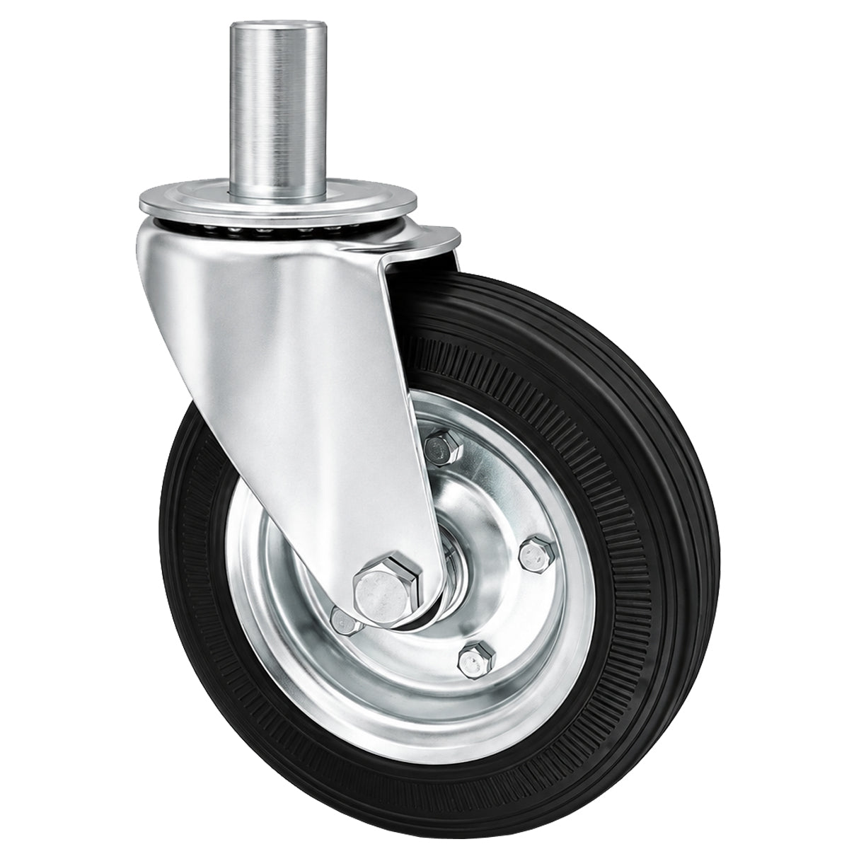 Metall-Gummiräder mit Befestigungsstift Lenkrollen  Ø180 mm Code: 54N*32