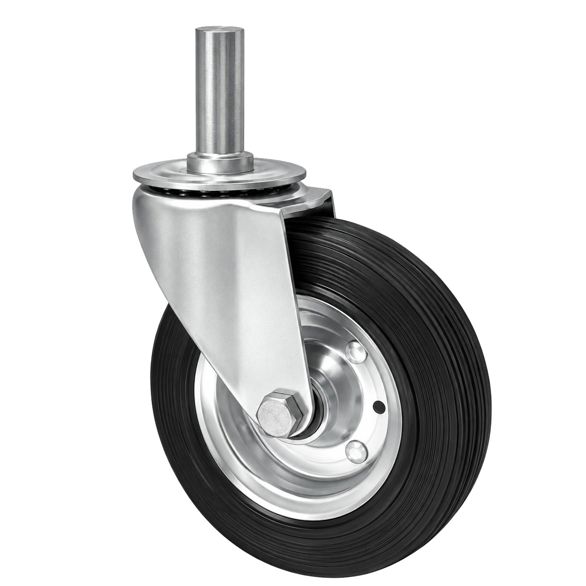 Metall-Gummiräder mit Befestigungsstift Lenkrollen  Ø180 mm Code: 54*27