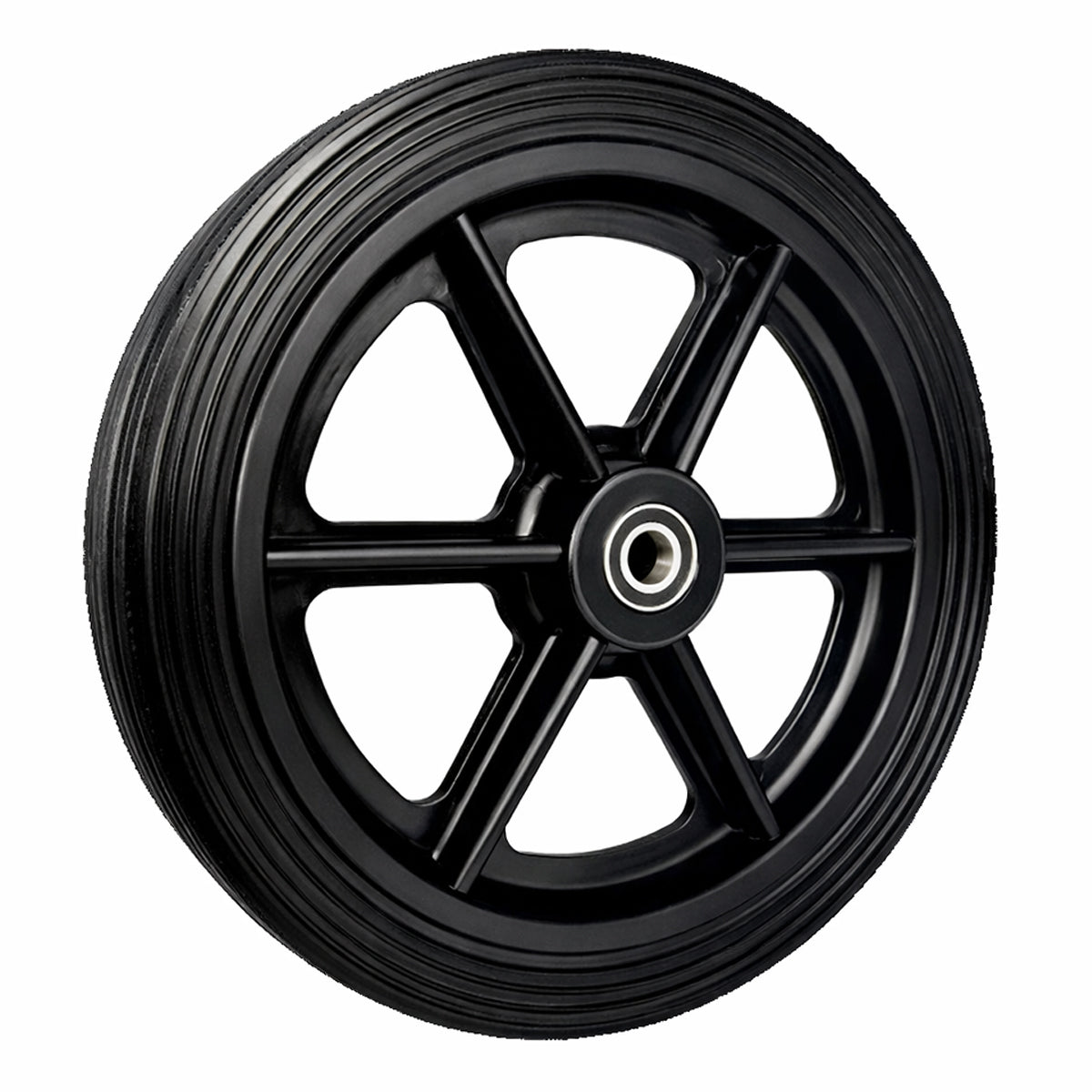 Rasenmäherrad 310 mm – Universal Ersatzrad aus Kunststoff mit Gummilauffläche & Kugellager, Code: 310TLL/25