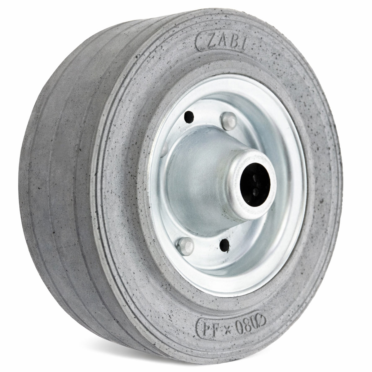 Ersatzrad Ø180 mm – Graues, nicht abfärbendes Vollgummi Industrierad für Transportwagen, Code: 50S