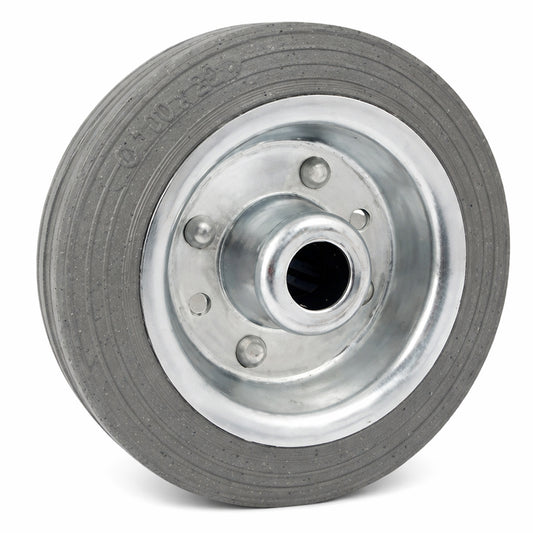 Ersatzrad Ø100 mm – Graues, nicht abfärbendes Vollgummi Industrierad für Transportwagen, Code: 10S