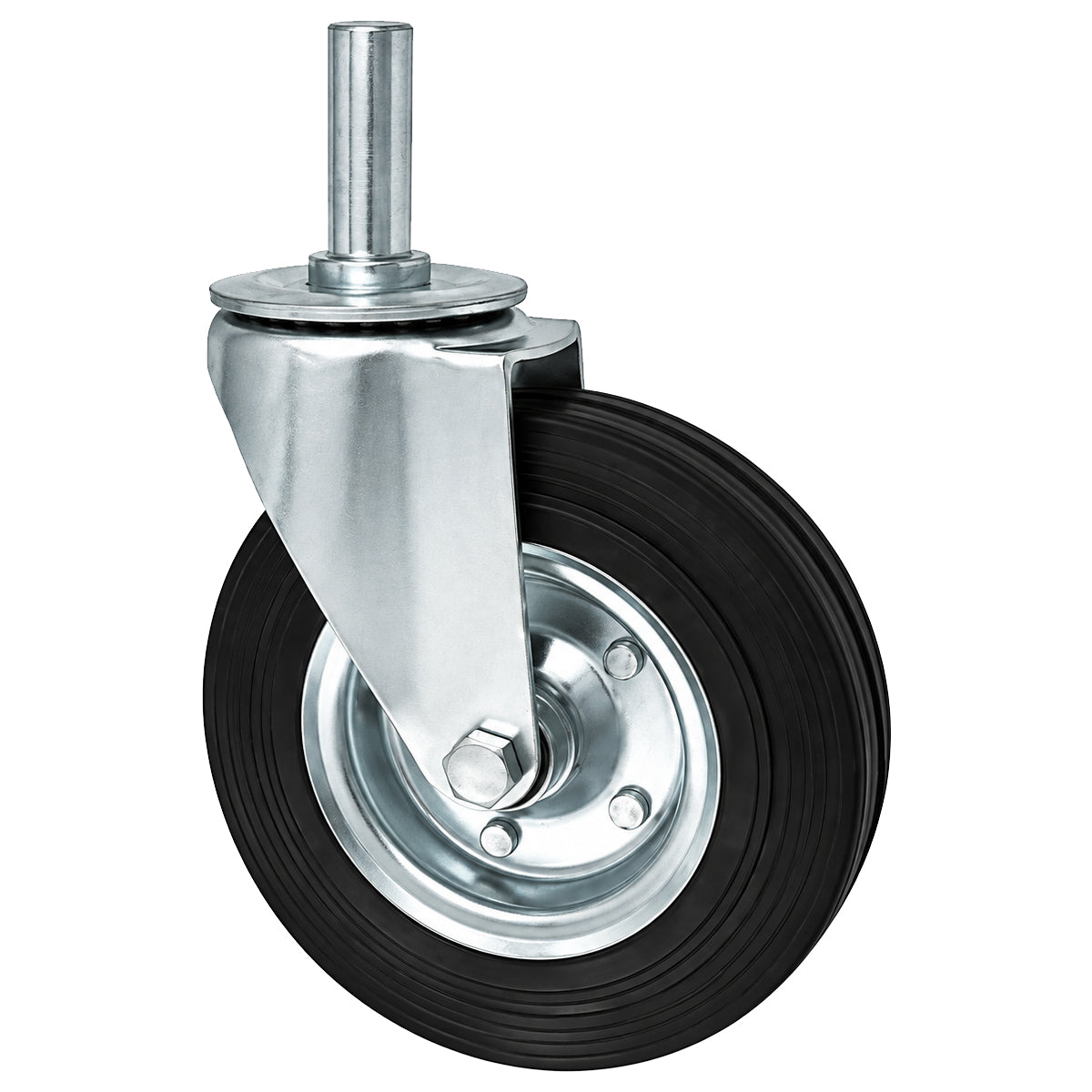 Metall-Gummiräder mit Befestigungsstift Lenkrollen  Ø200 mm Code: 64N*25