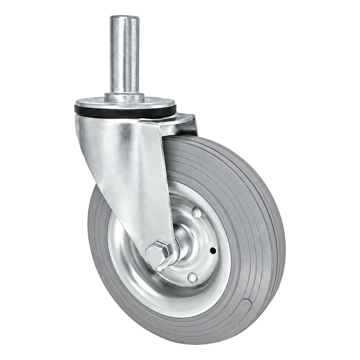Metall-Gummiräder mit Befestigungsstift Lenkrollen  Ø200 mm Code: 64S*25