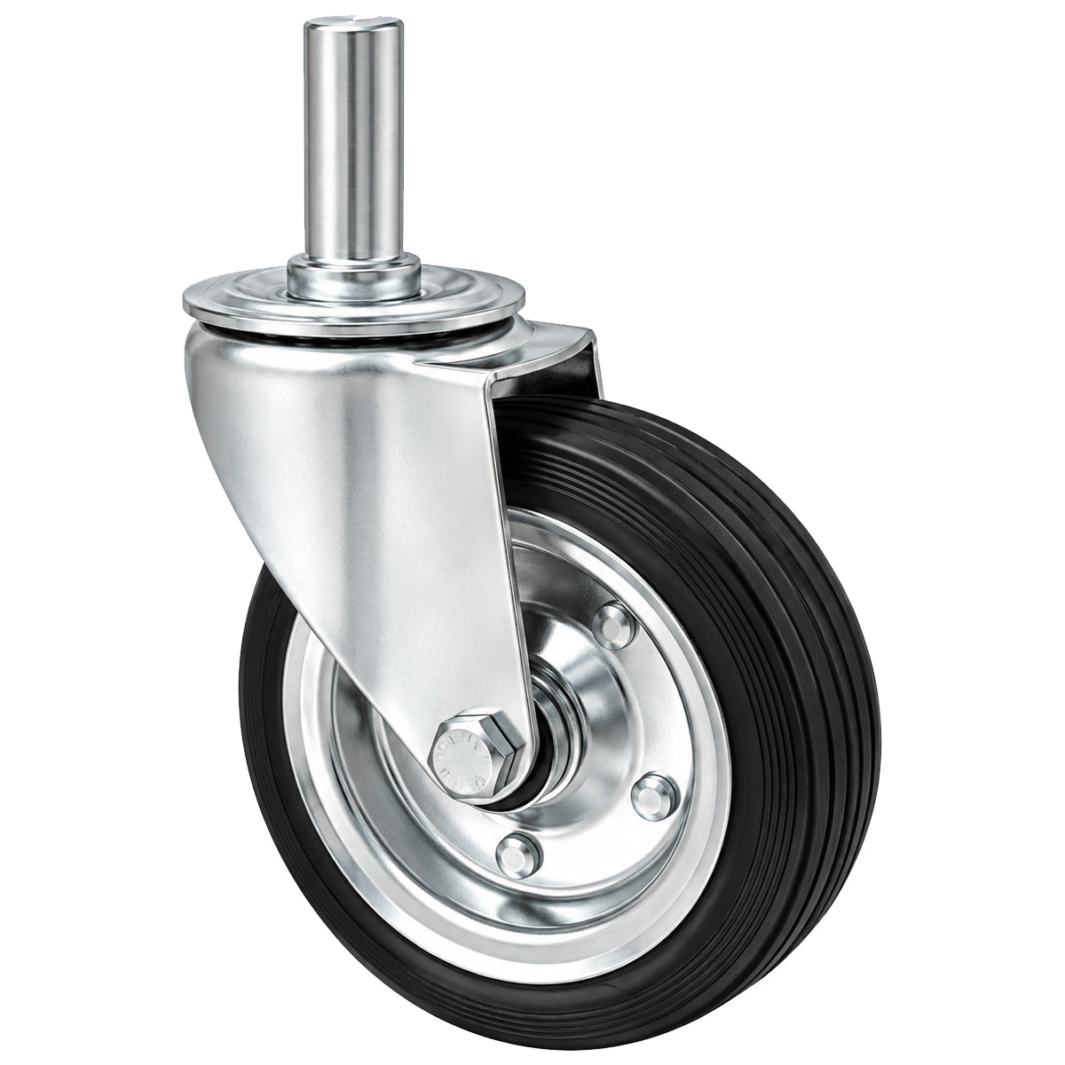 Metall-Gummiräder mit Befestigungsstift Lenkrollen Ø160 mm Code: 44N*28