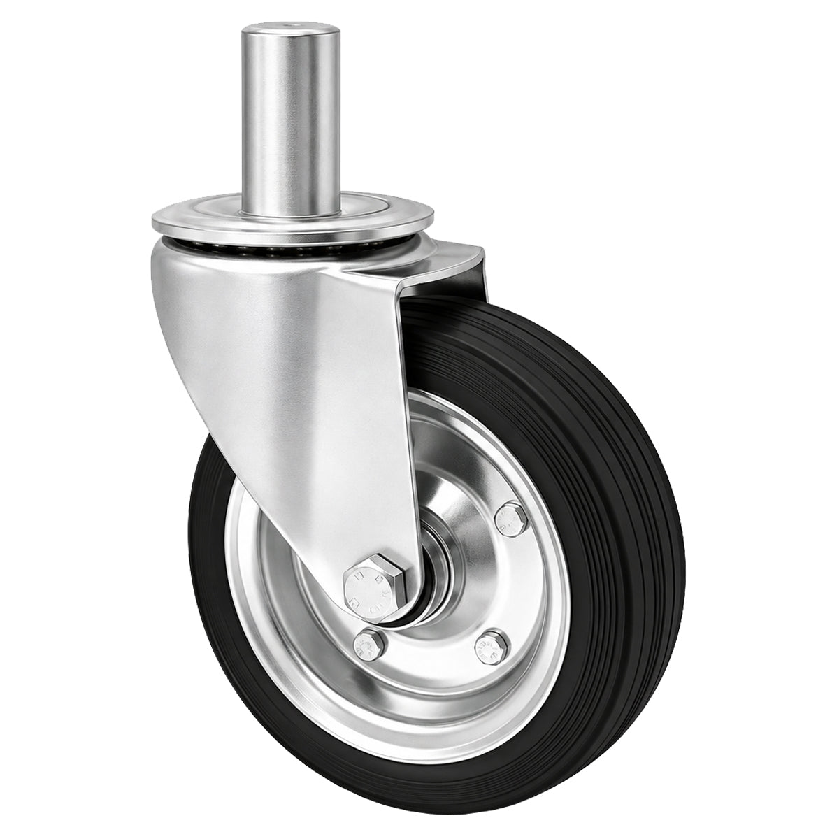 Metall-Gummiräder mit Befestigungsstift Lenkrollen Ø160 mm Code: 44N*32