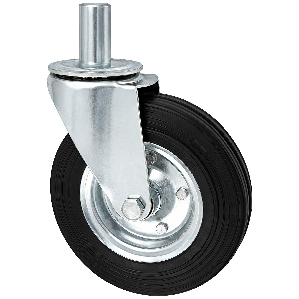 Metall-Gummiräder mit Befestigungsstift Lenkrollen  Ø200 mm Code: 64N*32