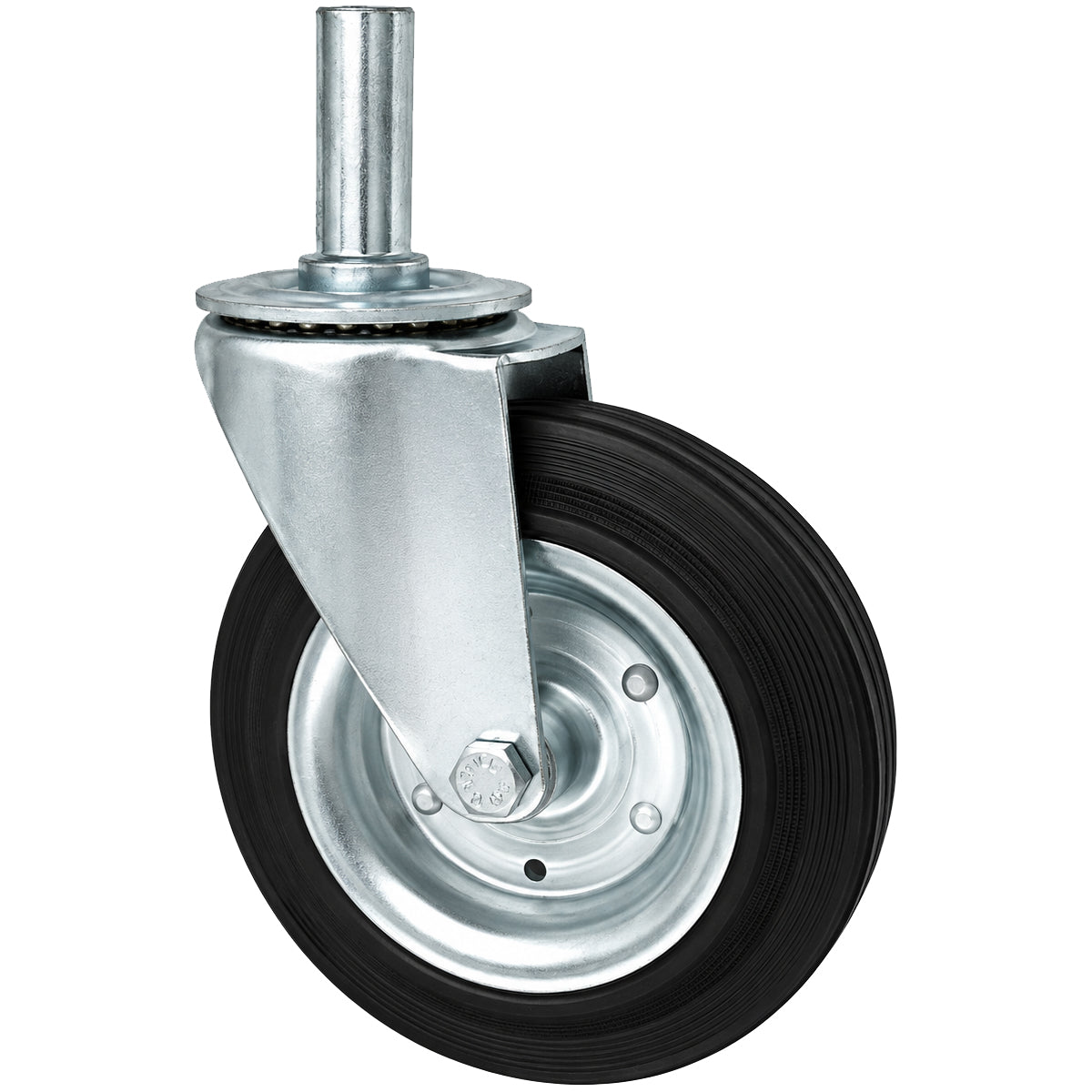 Metall-Gummiräder mit Befestigungsstift Lenkrollen  Ø200 mm Code: 64*27