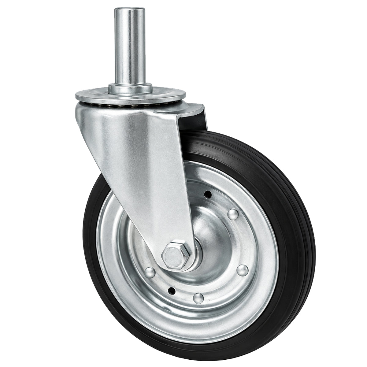 Metall-Gummiräder mit Befestigungsstift Lenkrollen  Ø200 mm Code: 64R*27