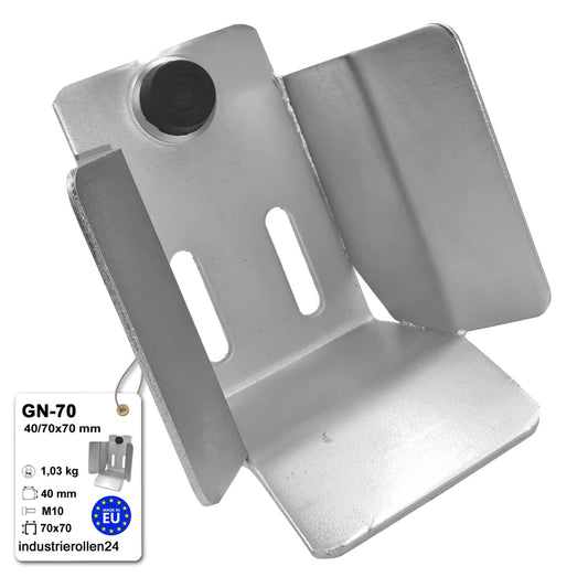 Einlaufbuchse für Schiebetor 40/70x70 mm Verzinkt Obere Torführung GN-70