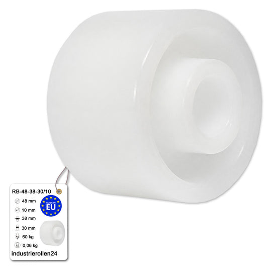 Polyamid Rolle Ø48 mm Kunststoffrolle Industrierollen RB-48-38-30/10