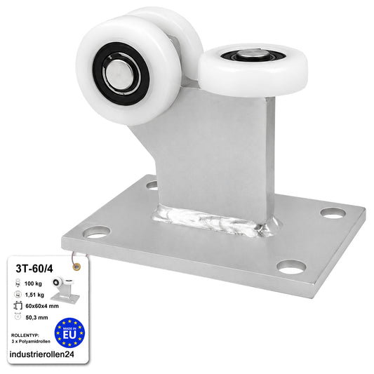 Torwagen für Schiebetore - für Profile 60 x 60 mm - Wandstärke 4 mm: 3T-60/4