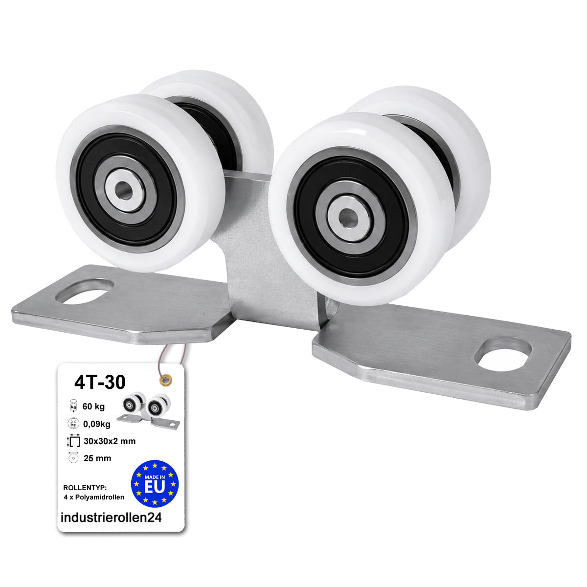 Torwagen für Schiebetore - für Profile 30x30 mm - Wandstärke 2 mm: 4T-30