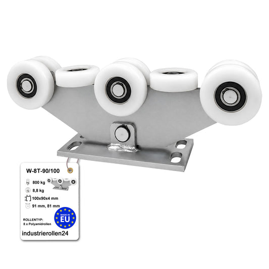 Torwagen für Schiebetore - für Profile 90x100 mm - Wandstärke 4 mm: W-8T-90/100