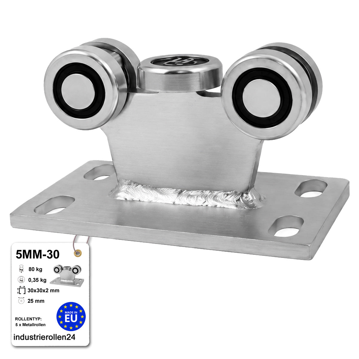 Torwagen für Schiebetore - für Profile 30x30 mm - Wandstärke 2 mm: 5MM-30