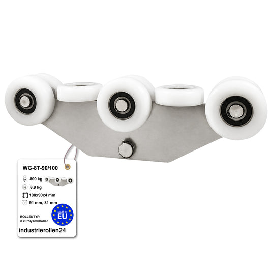 Torwagen für Schiebetore - für Profile 90x100 mm - Wandstärke 4 mm: WG-8T-90/100
