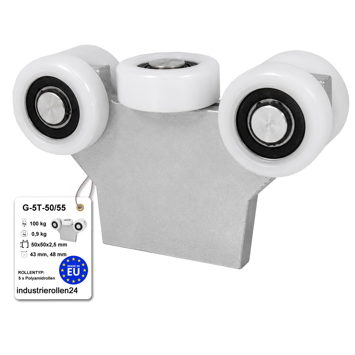 Torwagen für Schiebetore - für Profile 50x55 mm - Wandstärke 2,5 mm: G-5T-50/55