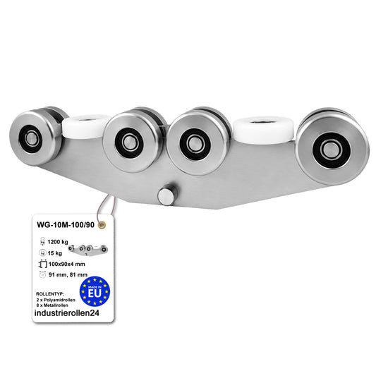 Torwagen für Schiebetore - für Profile 100x90 mm - Wandstärke 4 mm: WG-10M-100/90