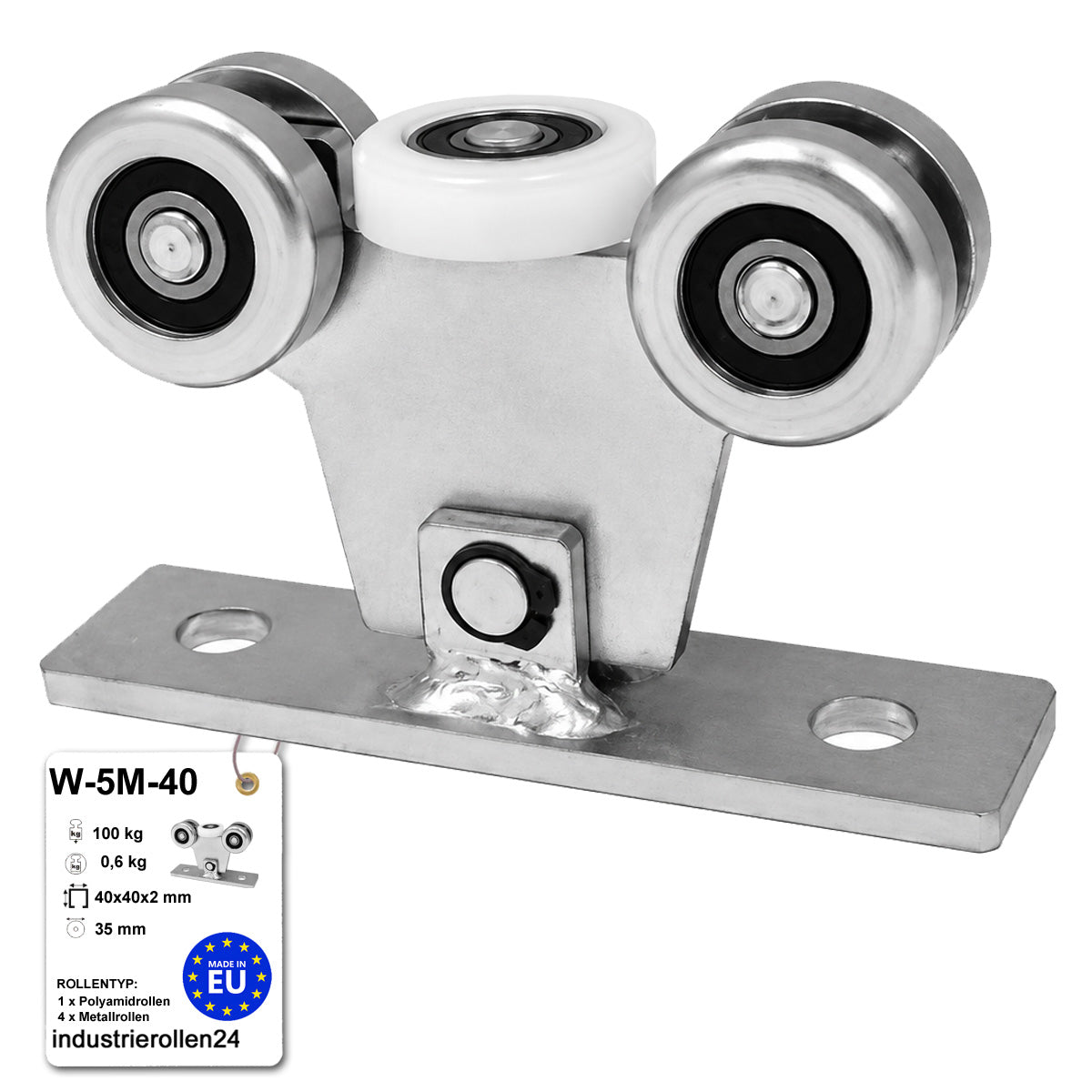 Torwagen für Schiebetore - für Profile 40x40 mm - Wandstärke 2 mm: W-5M-40