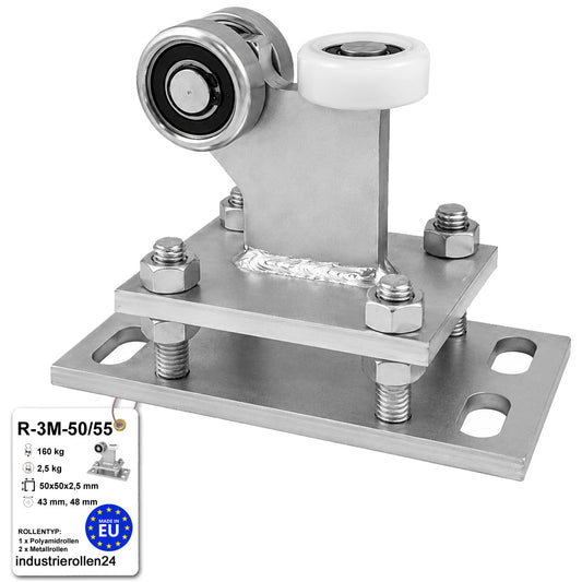 Torwagen für Schiebetore - für Profile 50x55 mm - Wandstärke 2,5 mm: R-3M-50/55
