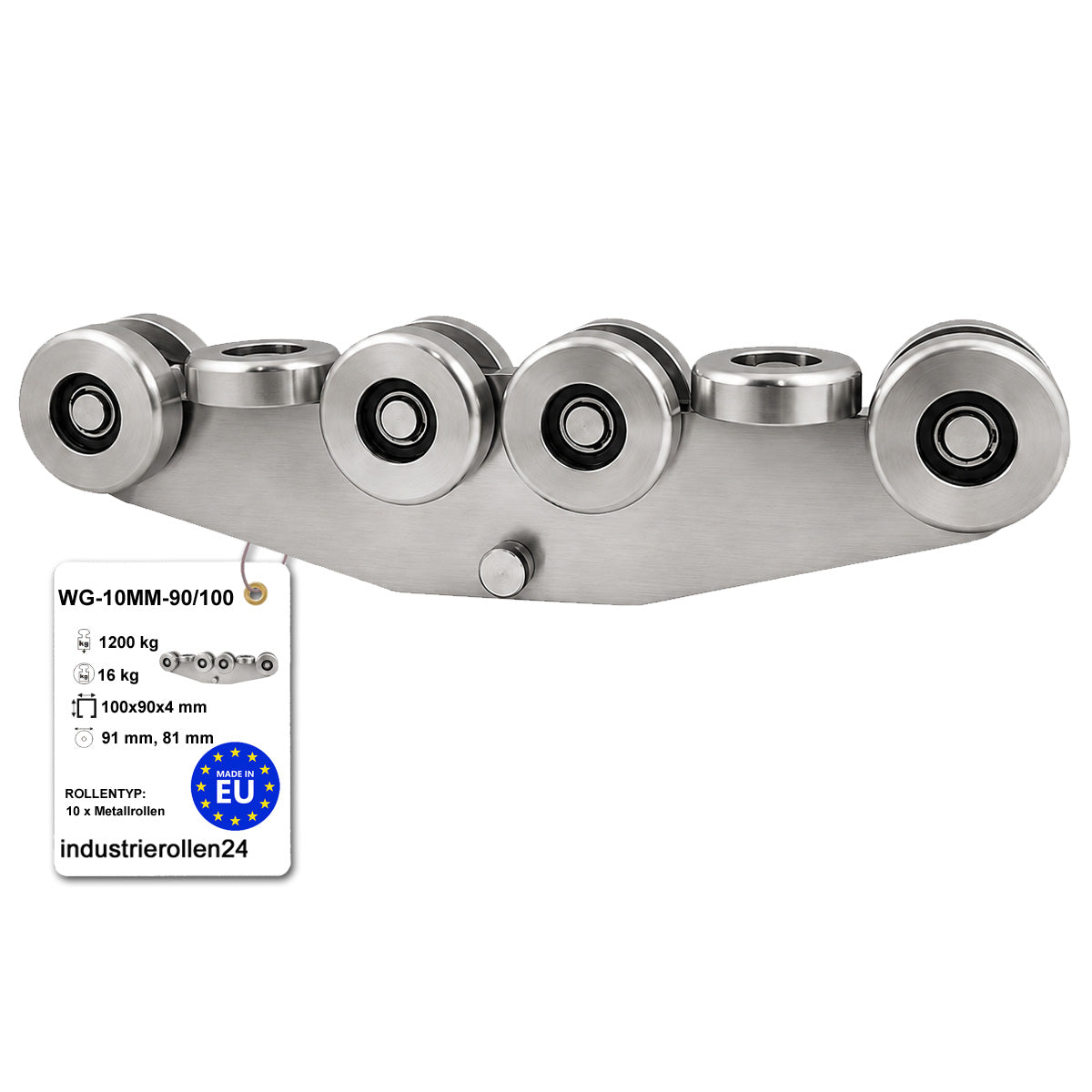 Torwagen für Schiebetore - für Profile 90x100 mm - Wandstärke 4 mm: WG-10MM-90/100