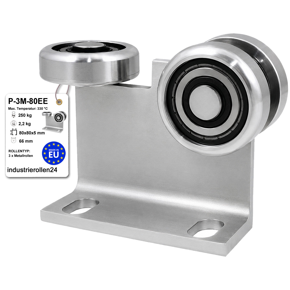 Torwagen für Schiebetore bis 330 °C – für Profile 80 × 80 mm – Wandstärke 5 mm: P-3M-80EE