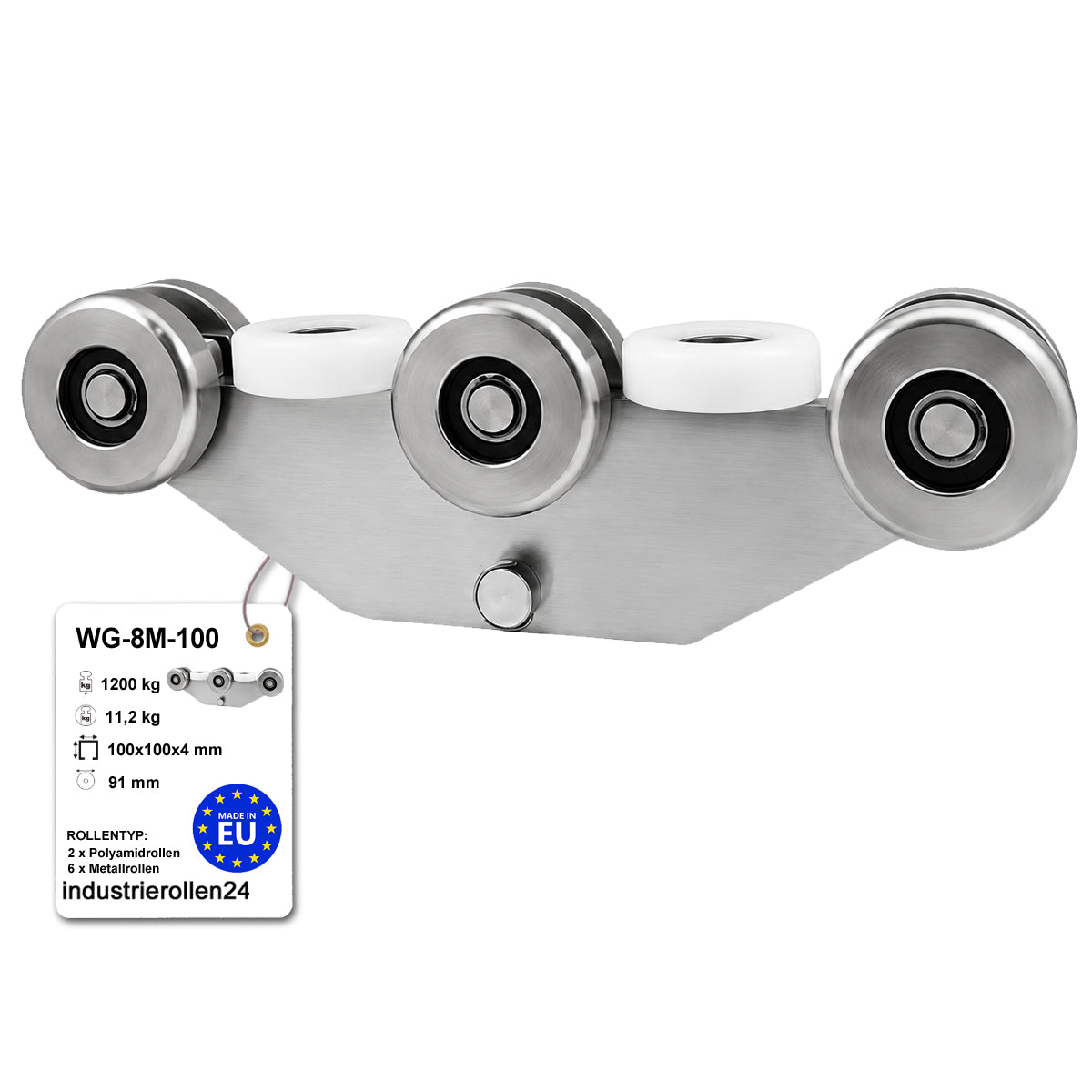 Torwagen für Schiebetore - für Profile 100x100 mm - Wandstärke 4 mm: WG-8M-100