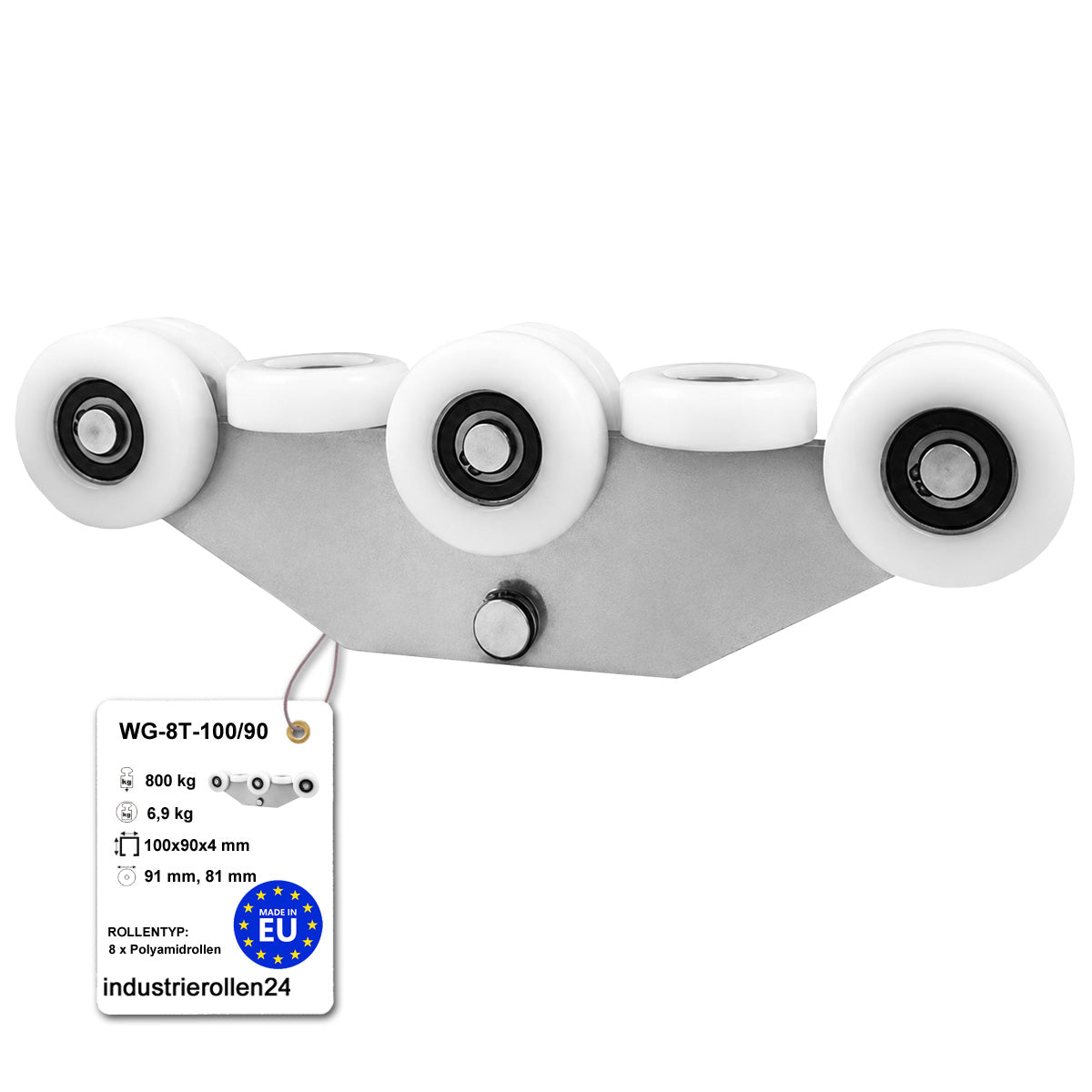 Torwagen für Schiebetore - für Profile 100x90 mm - Wandstärke 4 mm: WG-8T-100/90