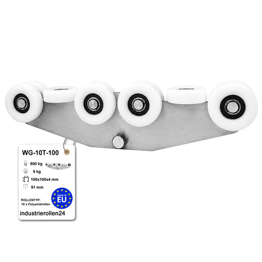 Torwagen für Schiebetore - für Profile 100x100 mm - Wandstärke 4 mm: WG-10T-100