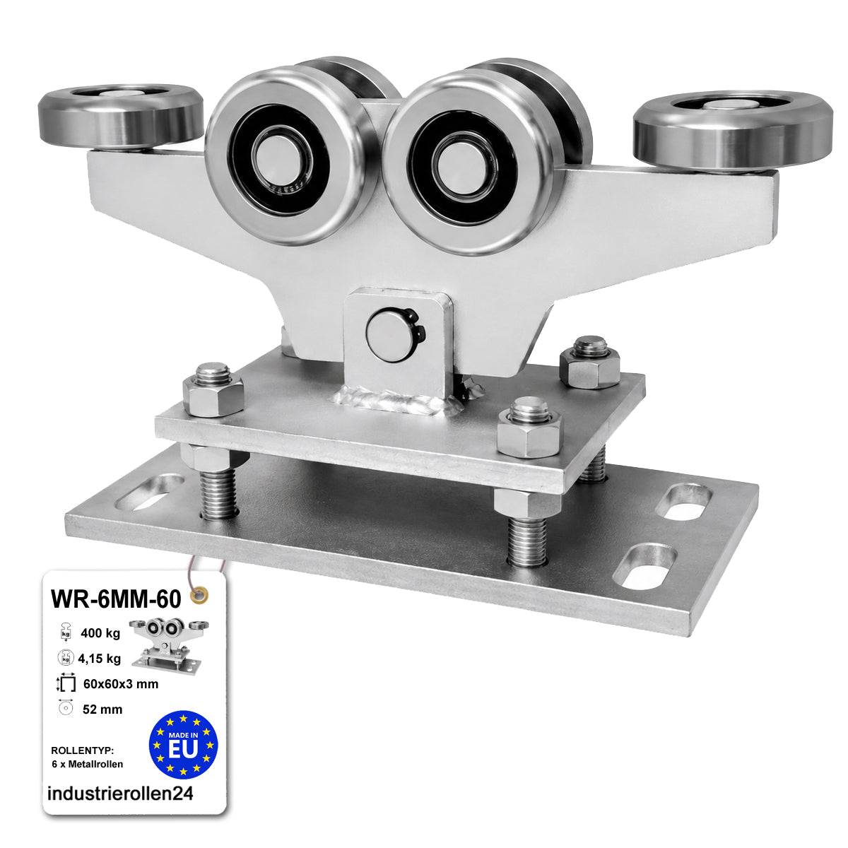 Torwagen für Schiebetore - für Profile 60 x 60 mm - Wandstärke 3 mm: WR-6MM-60