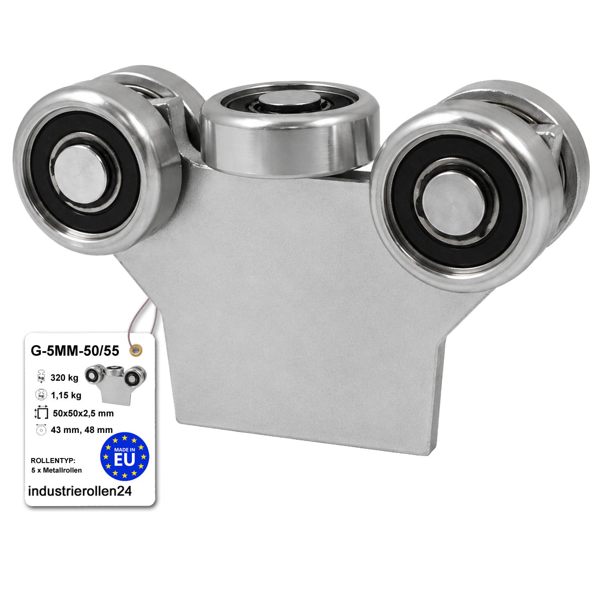 Torwagen für Schiebetore - für Profile 50x55 mm - Wandstärke 2,5 mm: G-5MM-50/55