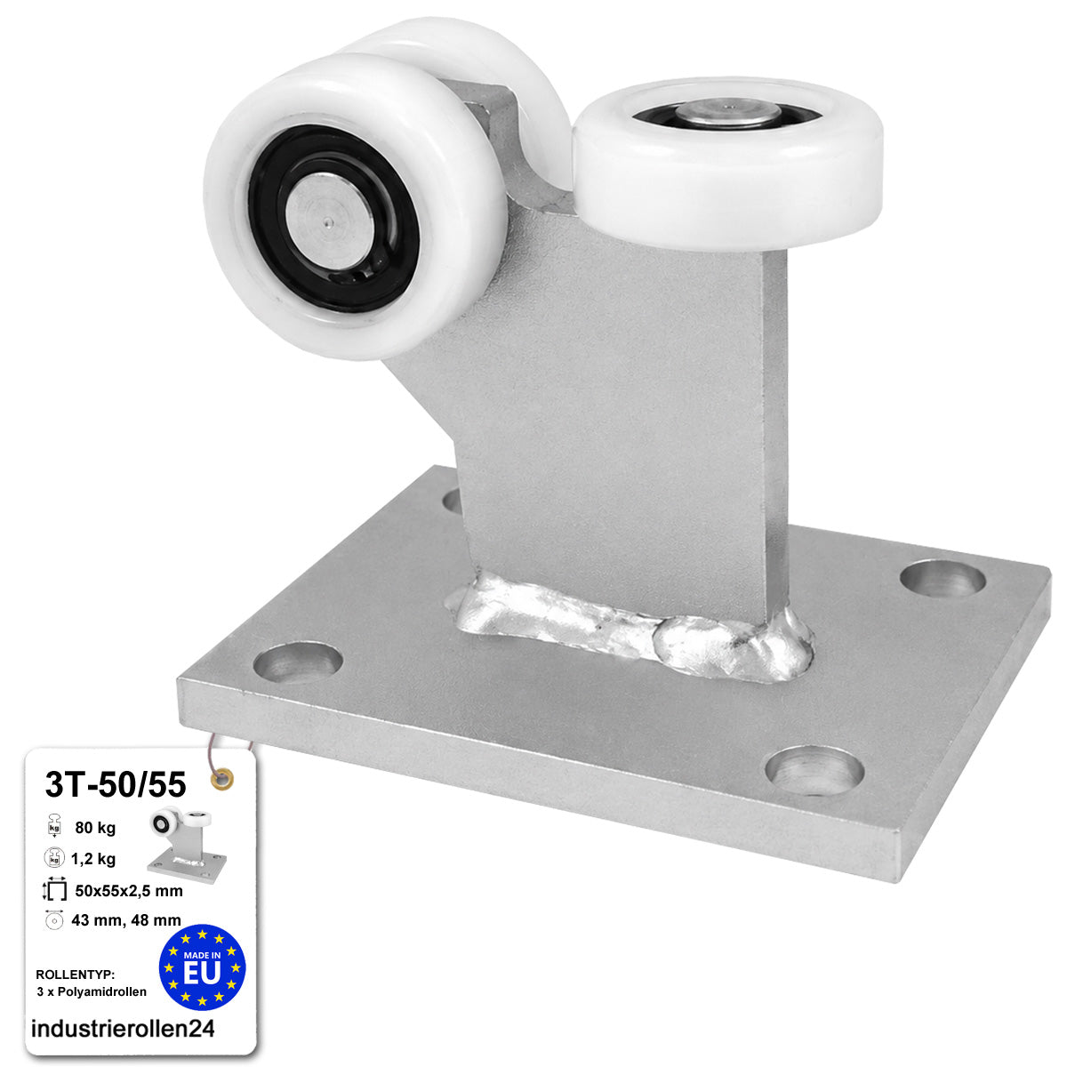 Torwagen für Schiebetore - für Profile 50x55 mm - Wandstärke 2,5 mm: 3T-50/55