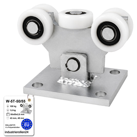Torwagen für Schiebetore - für Profile 50x55 mm - Wandstärke 2,5 mm: W-5T-50/55