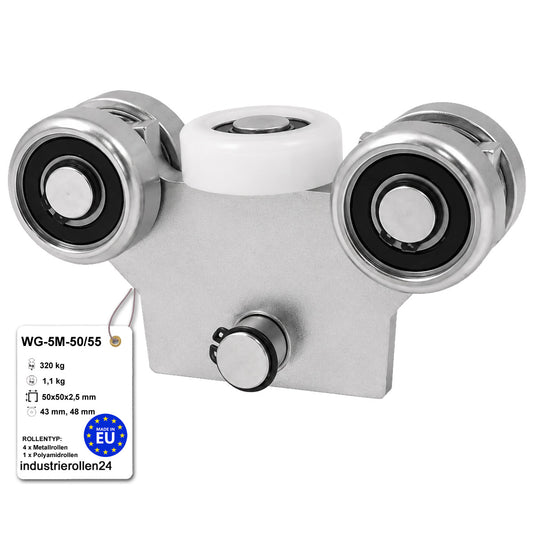 Torwagen für Schiebetore - für Profile 50x55 mm - Wandstärke 2,5 mm: WG-5M-50/55