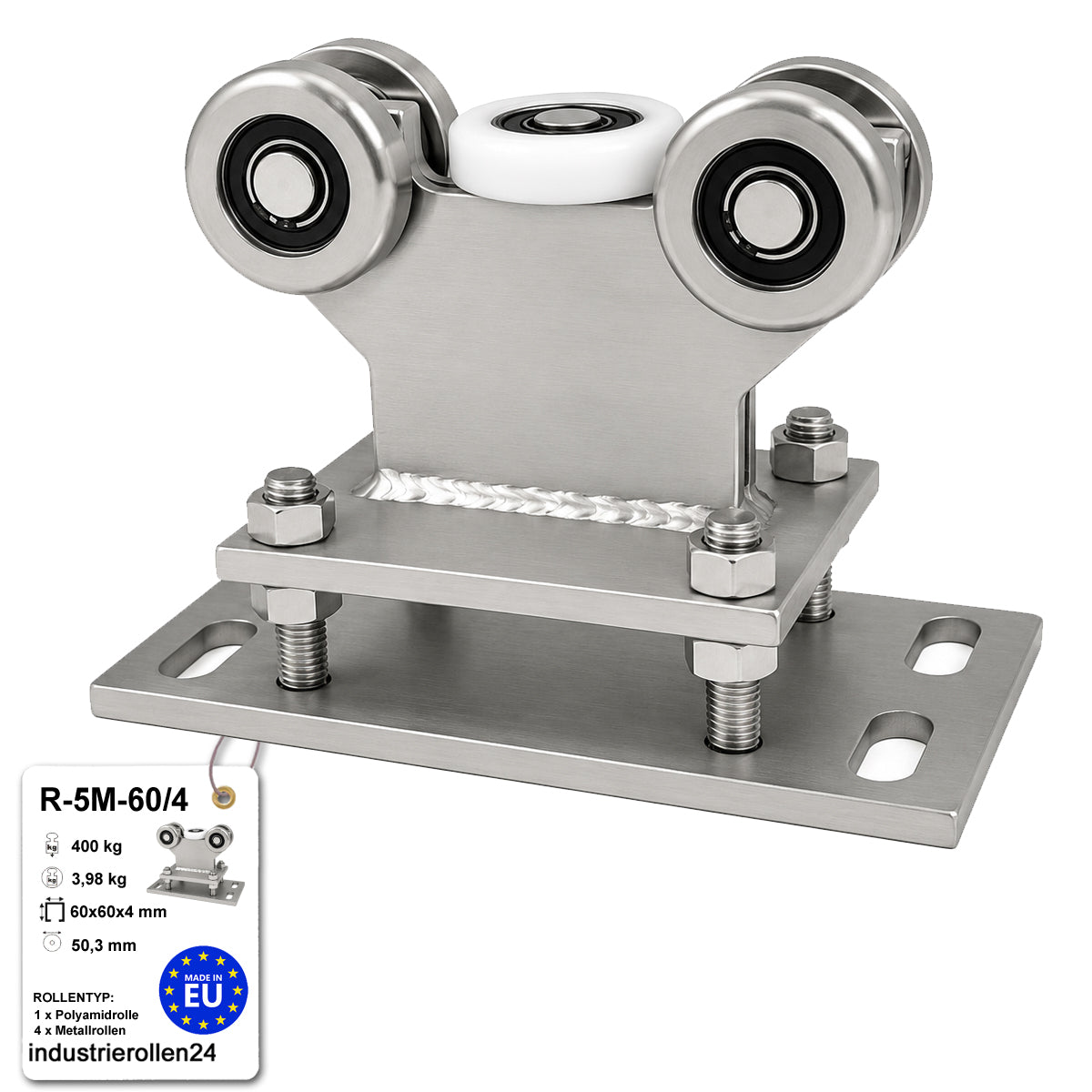 Torwagen für Schiebetore - für Profile 60 x 60 mm - Wandstärke 4 mm: R-5MM-60/4