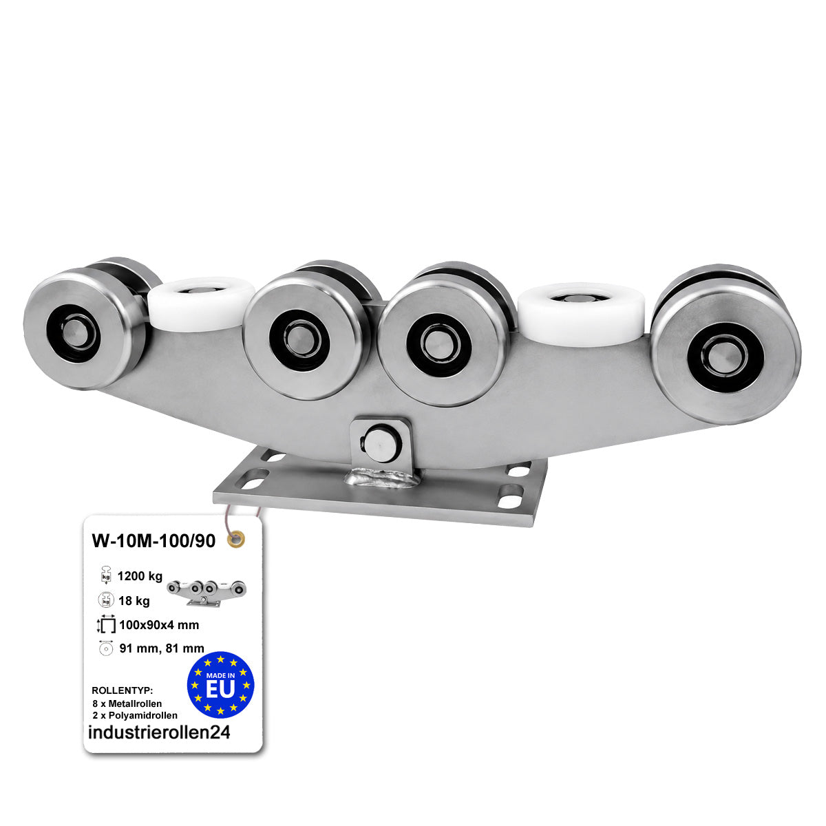 Torwagen für Schiebetore - für Profile 100x90 mm - Wandstärke 4 mm: W-10M-100/90