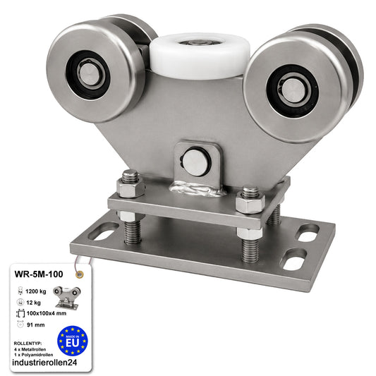 Torwagen für Schiebetore - für Profile 100x100 mm - Wandstärke 4 mm: WR-5MM-100