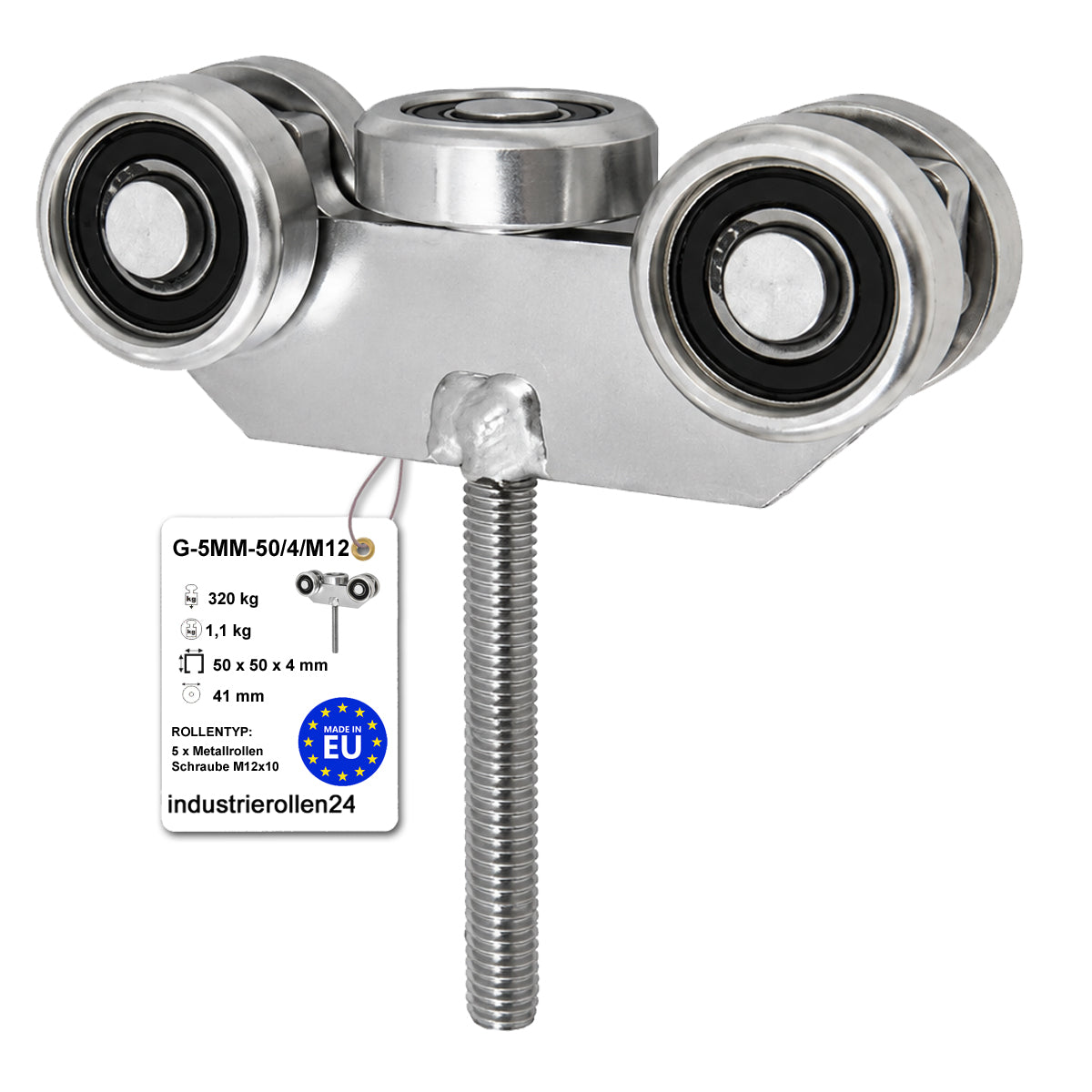 Torwagen für Schiebetore - für Profile 50 x 50 mm - Wandstärke 4 mm: G-5MM-50/4/M12