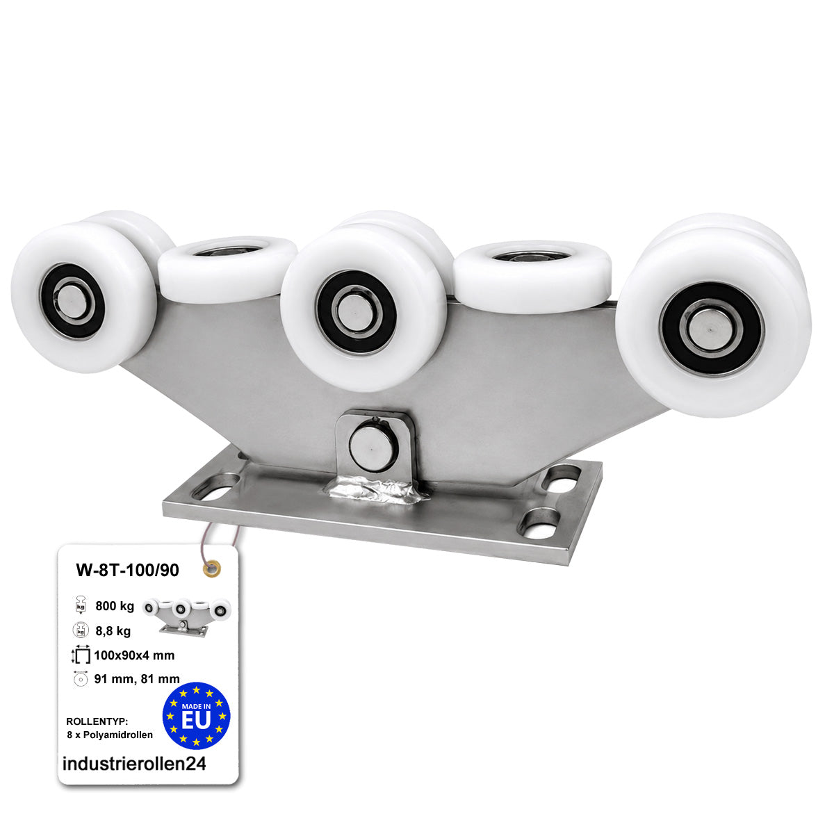 Torwagen für Schiebetore - für Profile 100x90 mm - Wandstärke 4 mm: W-8T-100/90