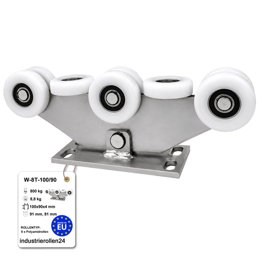 Torwagen für Schiebetore - für Profile 100x90 mm - Wandstärke 4 mm: W-8T-100/90