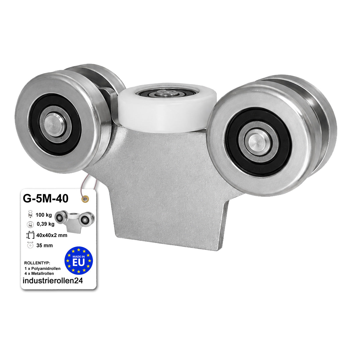 Torwagen für Schiebetore - für Profile 40x40 mm - Wandstärke 2 mm: G-5M-40